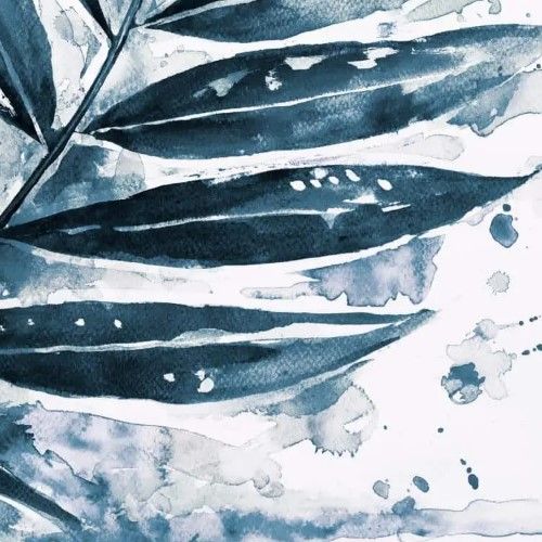 Classy Art Blue Jungle Leaf I by Patricia Pinto Wall Art-1