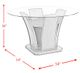 Elements International Dapper Glass Top Round Dining Table with Gray Base-2