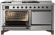 Ilve® Majestic III 60'' Stainless Steel Pro Style Dual Fuel Natural Gas Range with Solid Door and Burnished Trim-3