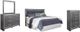 Signature Design by Ashley® Lodanna 4-Piece Gray California King/King Panel Headboard Bed Set-0