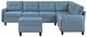 Homelegance® Garren 7-Piece Blue L-Shape Sectional with Storage and Ottoman-3