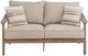 Signature Design by Ashley® Francis Beach Gray/Natural Aluminum/Fabric/Wicker Outdoor Loveseat-2