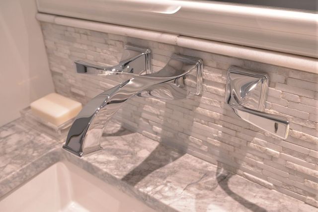 Brizo Virage® Polished Chrome 9" 2-Handle Wall Mount Lavatory Faucet-4