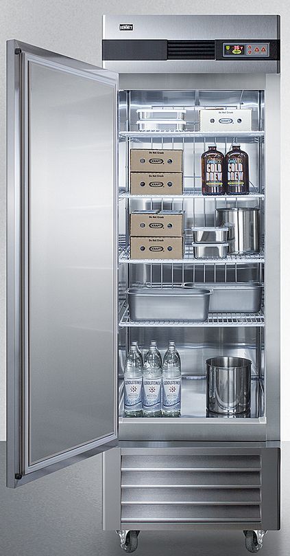 Summit® 28 in. 23.0 Cu. Ft. Stainless Steel Column Refrigerator-3