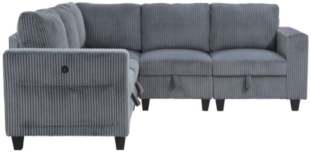 Homelegance® Walterboro 5-Piece Dark Gray Modular Sectional with Storage-2
