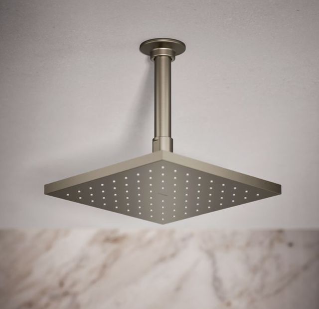 KOHLER® Contemporary Vibrant Brushed Nickel 2.5 GPM Square 8" Single-Function Rainhead-1