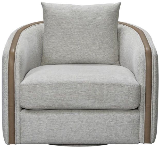 Bernards Trilogy Gray Swivel Chair-1