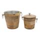 A & B Home 2-Piece Brown Bar Buckets-1