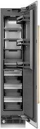 ZLINE Autograph Edition 18 in. 8.6 Cu. Ft. Right Hinge Column Freezer in Stainless Steel with Graphite Gray Interior and Polished Gold Accents-1