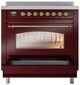 Ilve® Nostalgie II Series 36" Burgundy Pro Style Induction Range-2