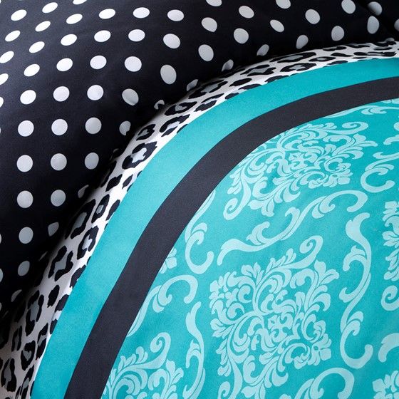 Olliix by Mi Zone Chloe Teal King/California King Comforter Set-4