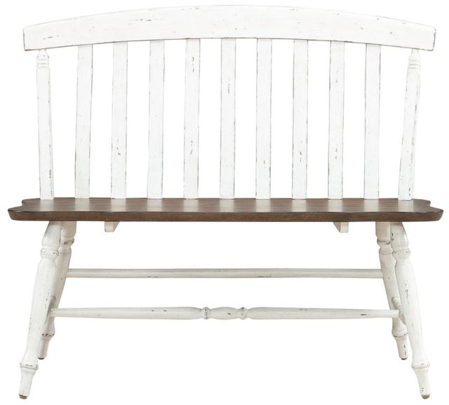 Liberty Furniture Al Fresco Graphite/Whitestone Slat Back Bench-3