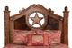 Horizon Home® Lasso Cowhide Brown Panel Bed-1