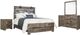 New Classic® Home Furnishings Misty Lodge 4-Piece Greige King Panel Bedroom Set-0