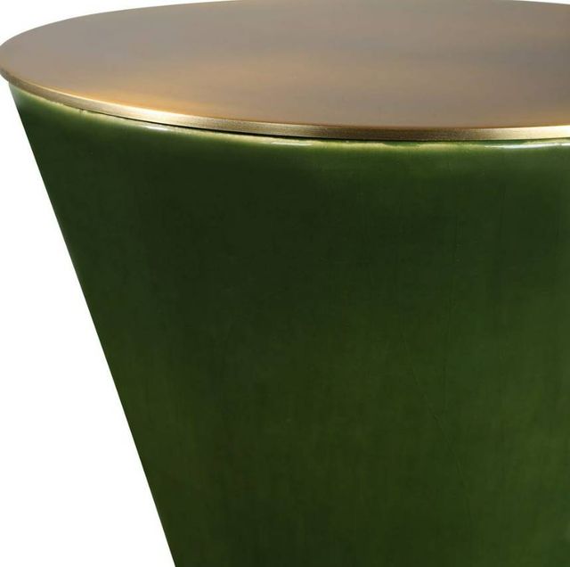 Uttermost® Ronde Jade Green Drink Table with Brass Accents-4