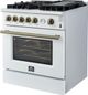 FORNO® Giovanni Series Alta Qualita 30" White Pro Style Gas Range-1