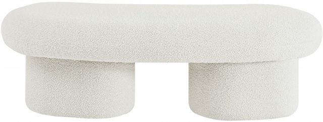 Meridian Furniture Luka Cream Bench-1