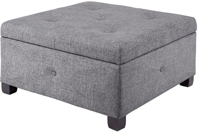 Olliix by Madison Park Charcoal Aspen Ottoman-1