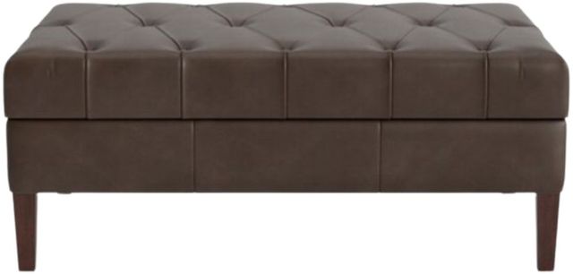 Bassett® Furniture Customizable Dover Sable 45" Rectangle Tufted Leather Ottoman-1
