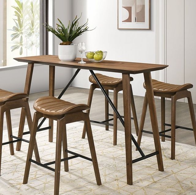 Furniture of America® Klamath Walnut Counter Table-3