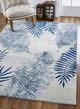 KAS Rugs Stella Ivory/Navy Fauna 5'x8' Area Rug-5