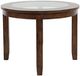 Jofran Inc. Urban Icon Glass Top Round Dining Table with Merlot Base-3