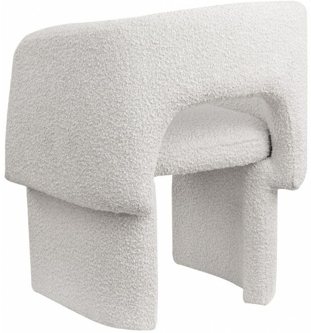 Meridian Furniture Emmet Cream Boucle Dining Chair-3