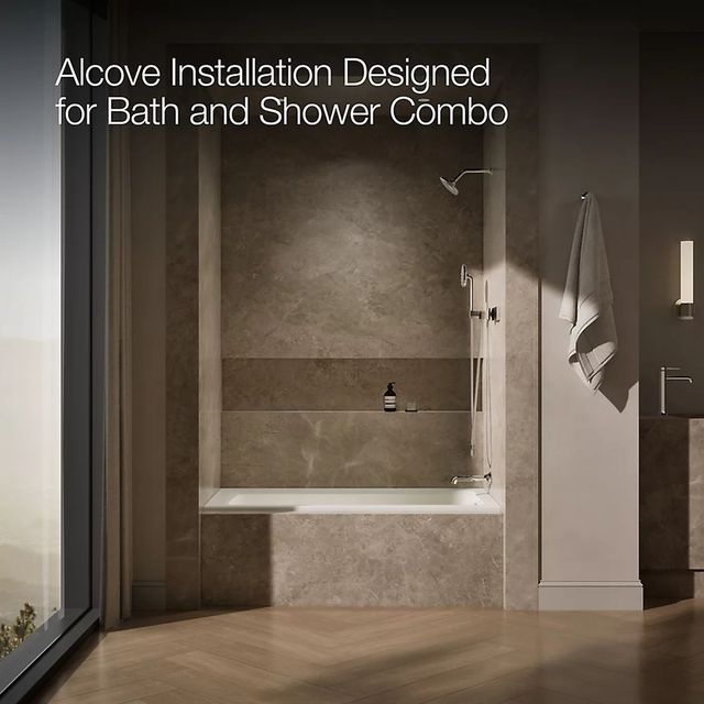 KOHLER® Archer® Biscuit 60" x 30" Alcove Whirlpool Bath - Right Drain-3