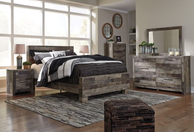 Benchcraft® Derekson 4-Piece Multi Gray Full Panel Storage Bed Set-5