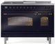 Ilve® Nostalgie II Series 48" Midnight Blue Pro Style Dual Fuel Range-0