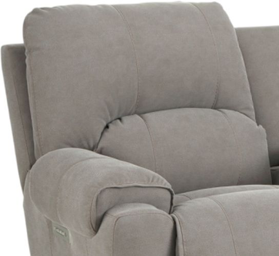HomeStretch Showtime Tan Power Reclining Loveseat with Power Headrest and Lumbar-1