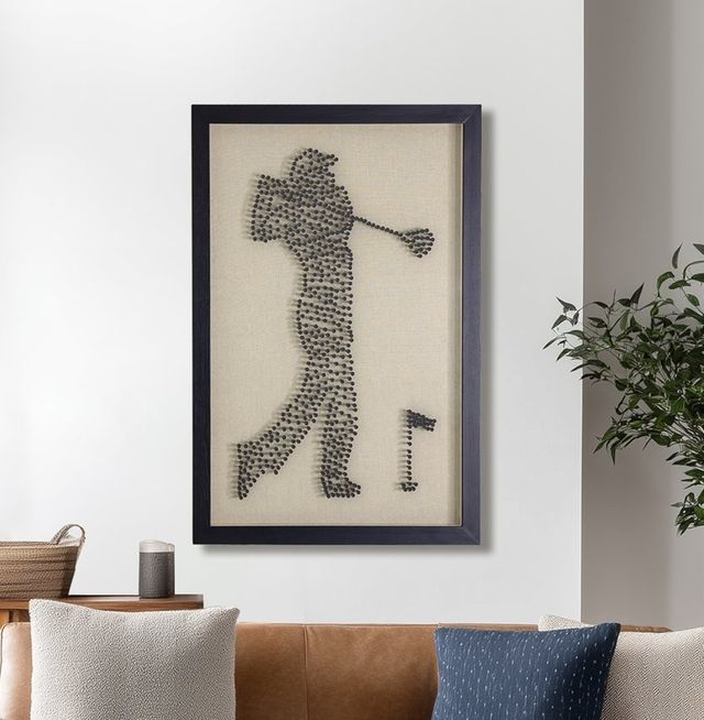 YHD Golfer Shadow Box Wall Art-1