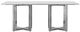 Modus Furniture Amalfi Carrara Marble Top Rectangular Dining Table with Double Pedestal Chrome Base -2