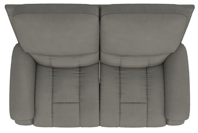 La-Z-Boy® Greyson Blue Grey Leather Power Reclining Loveseat with Headrest and Lumbar-4