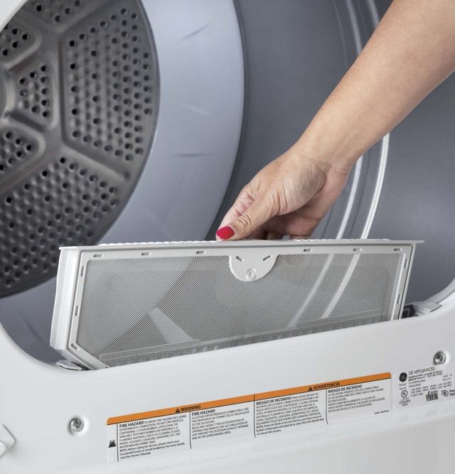 GE® 7.2 Cu. Ft. White Front Load Electric Dryer-2