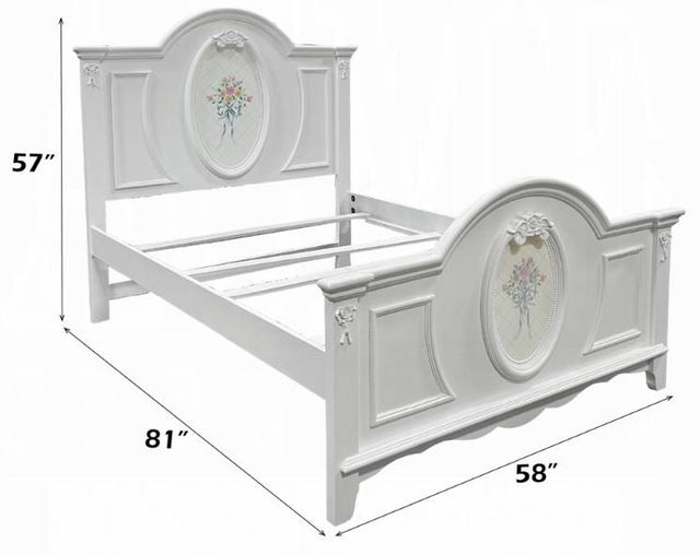 ACME Furniture Flora White Full Panel Bed-2