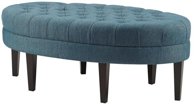 Olliix by Madison Park Blue Martin Surfboard Tufted Ottoman-1