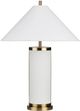 Crestview Collection Wyndham White Table Lamp with Brass Accent-0