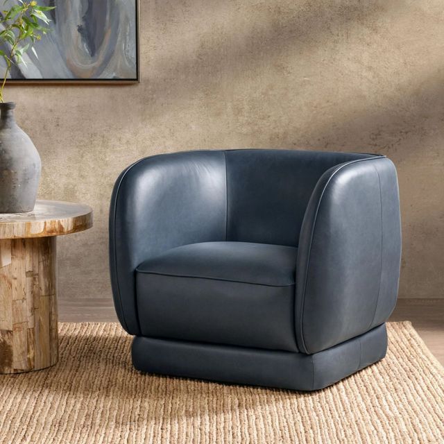 Classic Home Rinner Mystic Blue Swivel Chair-1