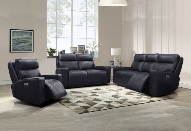 Mazin Furniture Chadwick Black Power Rocker Recliner with Power Headrest-2