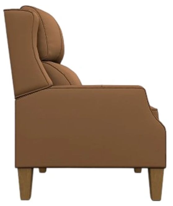 Best® Home Furnishings Customizable Pauley I Leather Manual High Leg Recliner with Honey Birch Legs-3