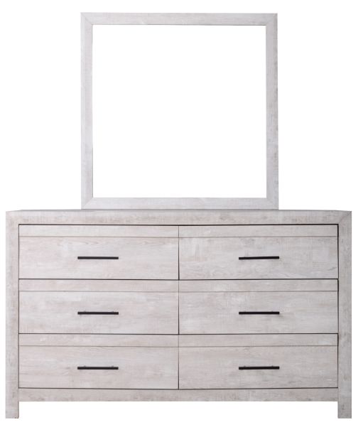 New Classic® Home Furnishings Biscayne Driftwood Dresser and Mirror-2
