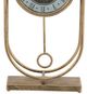 A & B Home Metallic Gold Vintage Inspired Table Gear Clock on Rectangle Stand-4