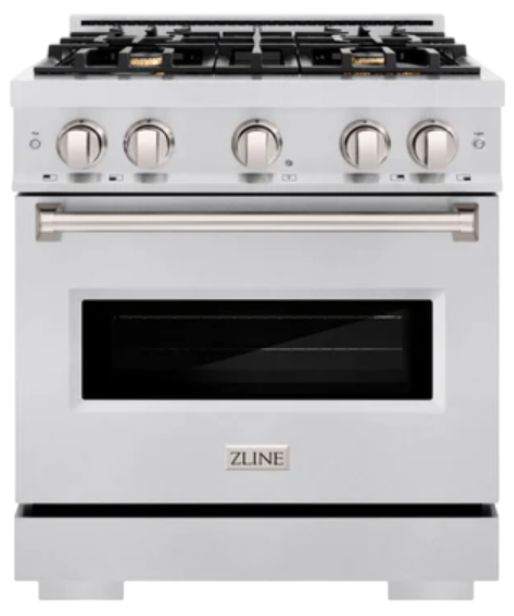 ZLINE Classic 30" Satin Stainless Steel Pro Style Gas Range-0