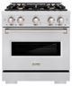 ZLINE Classic 30" Satin Stainless Steel Pro Style Gas Range-0