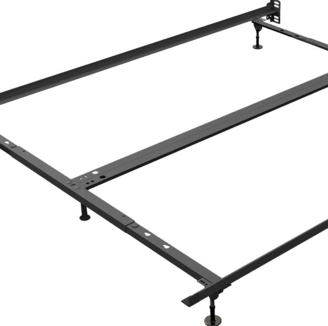 Rize Home Deluxe Queen/King/California King Double Rail Center Support Bed Frame with Spin Glides and 6 Legs-1