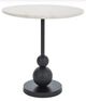Renwil® Corrine White Marble Top Side Table with Matte Black Base-0