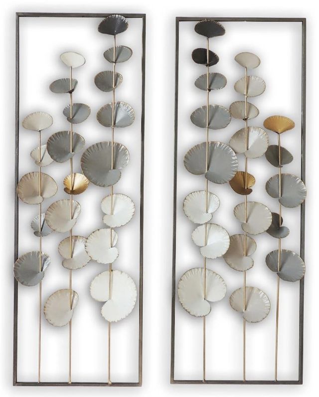 Classy Art 2-Piece Gold/Gray/White Wall Decor Set-0