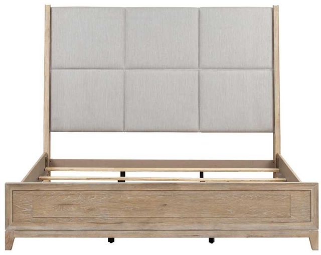 Liberty Furniture Brentwood Sandstone/Taupe California King Upholstered Panel Bed-2