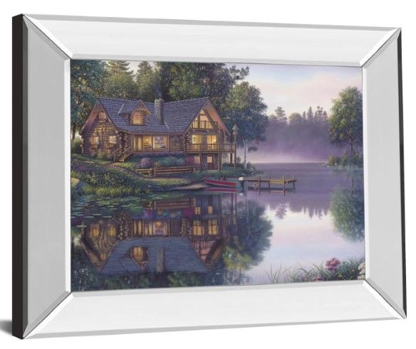 Classy Art Cabin Fever by Kim Norlien Mirror Framed Wall Art-1